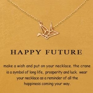 NEW Dogeared Gold Origami Necklace